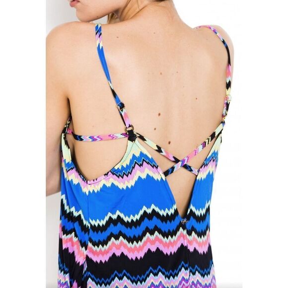New. PILYQ chevron dress/coverup. Normally $154. M/L￼ - Picture 7 of 16
